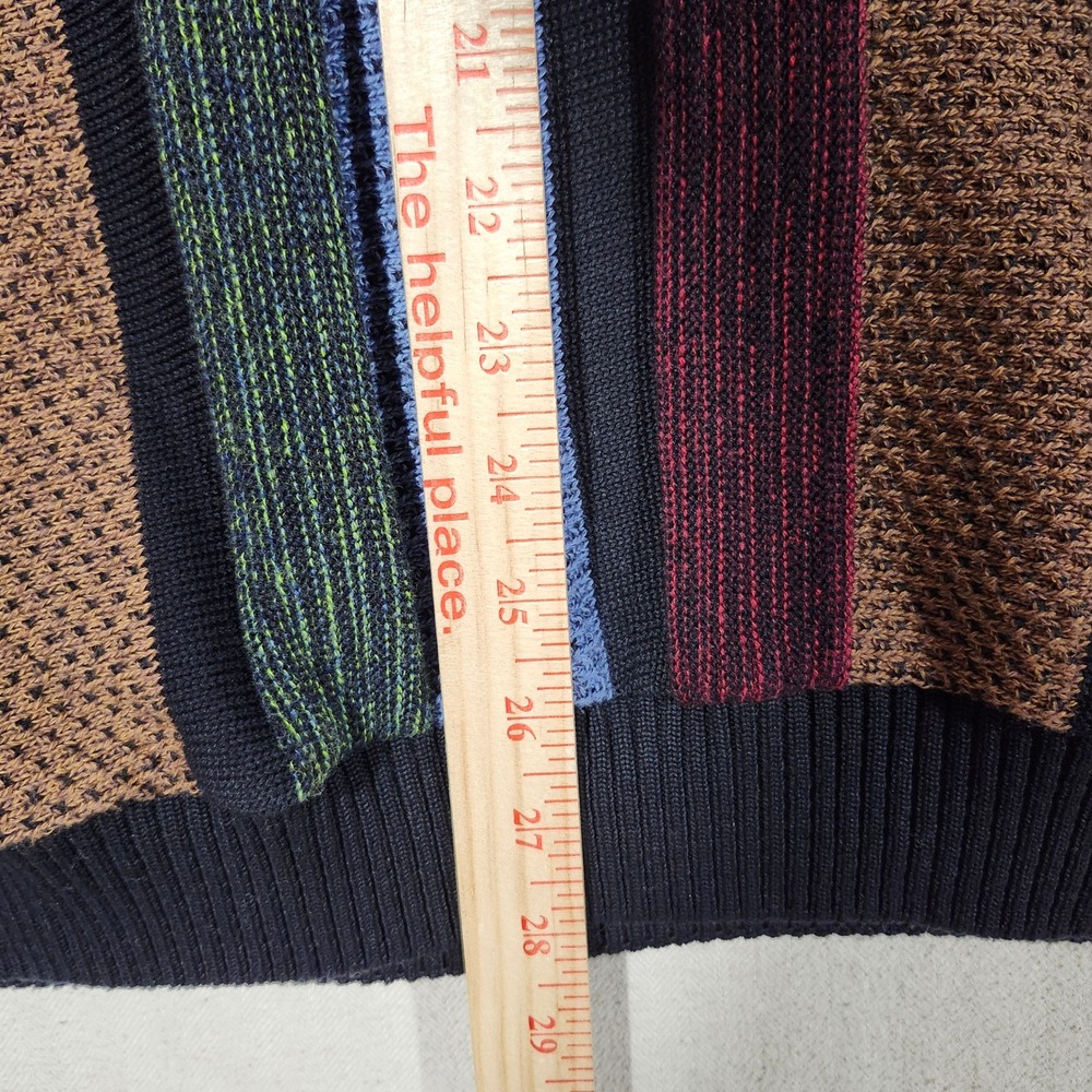 Chizani Canada Mens Colorful Knit Crew Neck Long Sleeve Sweater VTG Coogi Style - Picture 4 of 9